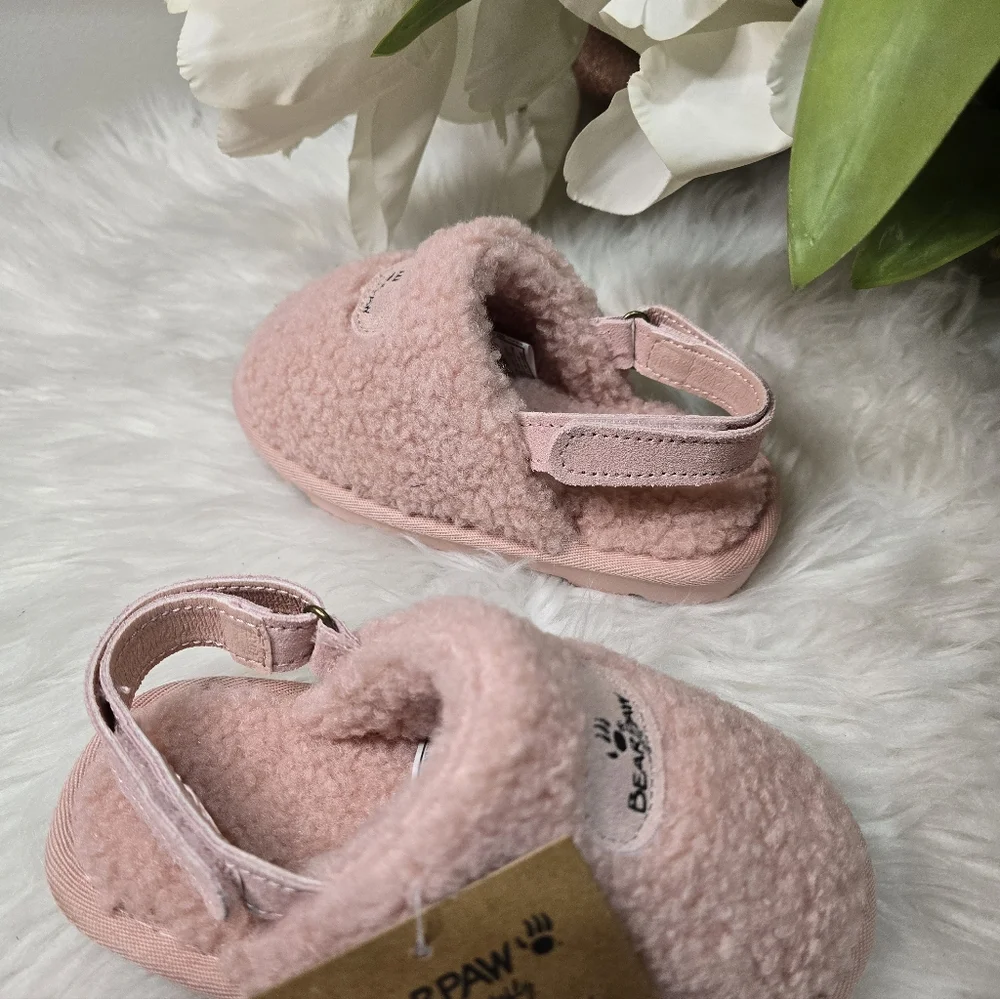 Bearpaw Snuggle Tee Girls' Slingback SlippersSize9Color:Light Pink New